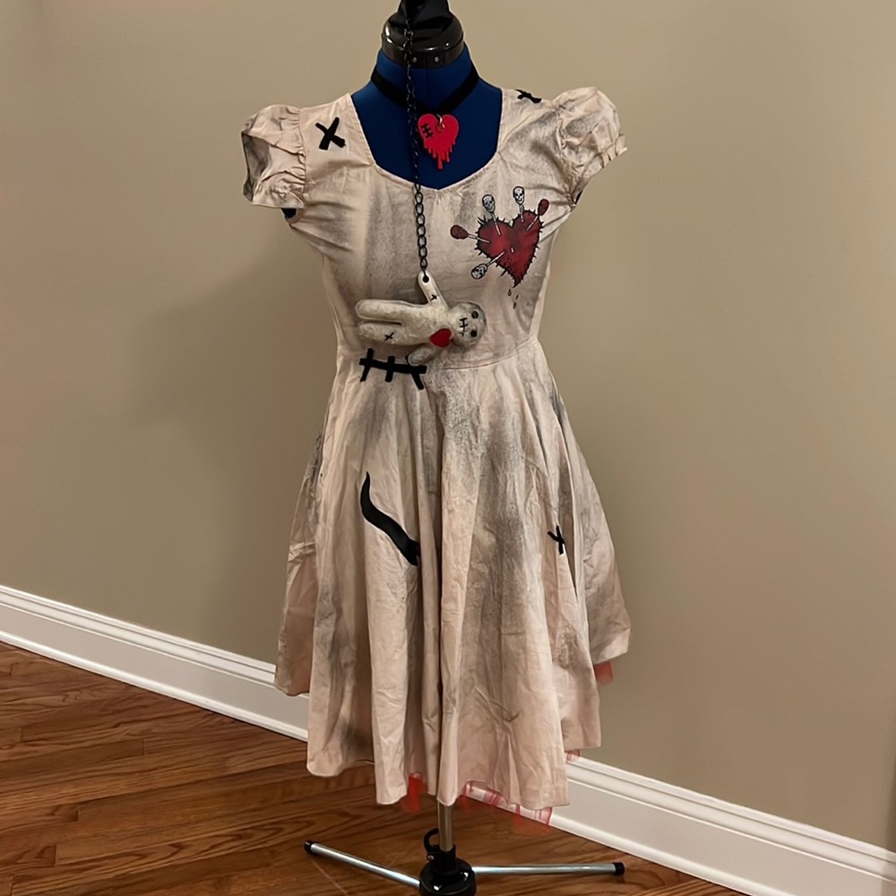 Voodoo Doll Girls Costume with Accessories
